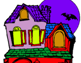 Dibuix Casa del misteri  pintat per coco