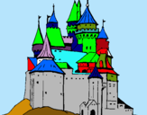 Dibuix Castell medieval pintat per berenguer