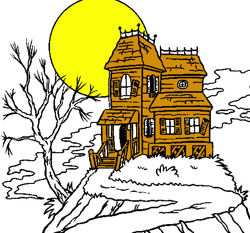 Dibuix Casa encantada pintat per nuria
