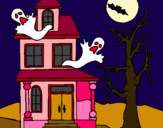 Dibuix Casa fantansma pintat per Helena fs