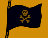 Dibuix Bandera pirata pintat per marcel cugat