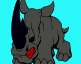 Dibuix Rinoceront II pintat per carlos4