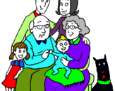 Dibuix Família pintat per guardau sisplau per sempr