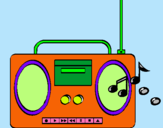 Dibuix Radio cassette 2 pintat per ingrid lucas