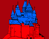 Dibuix Castell medieval pintat per GENIS