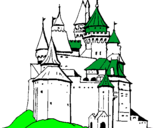 Dibuix Castell medieval pintat per Alba March Rodrigez