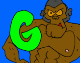 Dibuix Goril·la pintat per marcel cugat