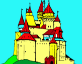 Dibuix Castell medieval pintat per teresa