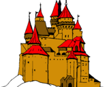 Dibuix Castell medieval pintat per max