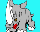 Dibuix Rinoceront II pintat per qwertyuiopasdfghjklñ