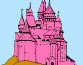 Dibuix Castell medieval pintat per julen