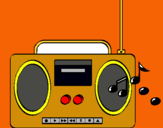 Dibuix Radio cassette 2 pintat per luigi