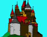 Dibuix Castell medieval pintat per JOEL
