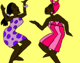 Dibuix Dones ballant pintat per joana