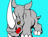Dibuix Rinoceront II pintat per anònim