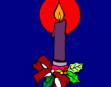 Dibuix Espelma de nadal pintat per hana montana
