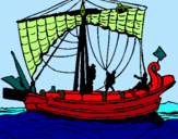 Dibuix Vaixell romà  pintat per   IONA b s 