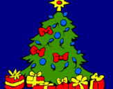 Dibuix Arbre de Nadal pintat per ivan