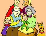 Dibuix Família pintat per NETS JOVES I AVIS (JORDI)