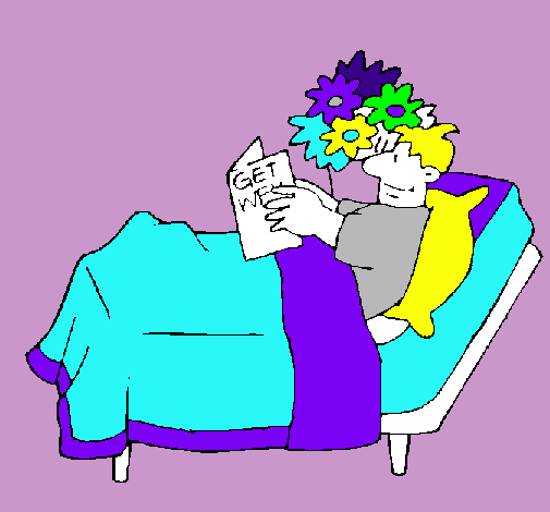 Pacient llegint