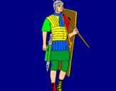 Dibuix Soldat romà  pintat per BIEL JUTGLAR