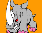 Dibuix Rinoceront II pintat per diana