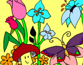 Dibuix Fauna i flora pintat per ADRIANA pascual