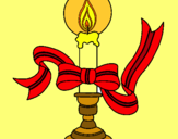 Dibuix Espelma de nadal II pintat per Helena Nadalenca