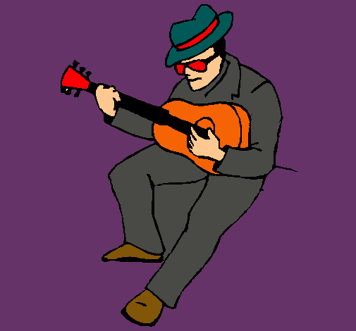 Guitarrista amb barret 