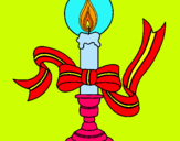 Dibuix Espelma de nadal II pintat per farah imlahi