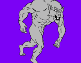 Dibuix Home llop pintat per aaron