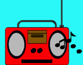 Dibuix Radio cassette 2 pintat per naomi