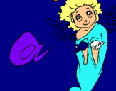 Dibuix Àngel pintat per DALILA