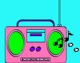 Dibuix Radio cassette 2 pintat per joana   gali