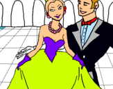 Dibuix Princesa i príncep en el ball reial pintat per LAIA