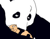 Dibuix Ós panda amb el seu cria pintat per marti