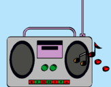 Dibuix Radio cassette 2 pintat per ISABELY GALI