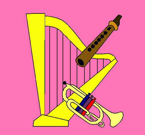 Arpa, flauta i trompeta