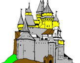 Dibuix Castell medieval pintat per bernat pont