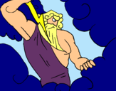 Dibuix Déu Zeus pintat per NIL
