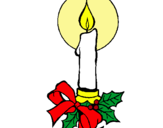 Dibuix Espelma de nadal pintat per Aida