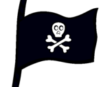 Dibuix Bandera pirata pintat per sony  chandnni