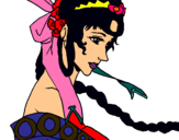 Dibuix Princesa xinesa pintat per alejandro