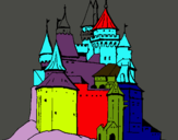 Dibuix Castell medieval pintat per roger