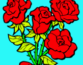 Dibuix Ram de roses pintat per Esther