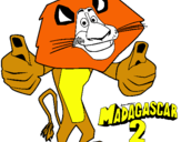 Dibuix Madagascar 2 Alex pintat per izan g