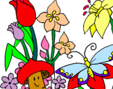 Dibuix Fauna i flora pintat per Lidia