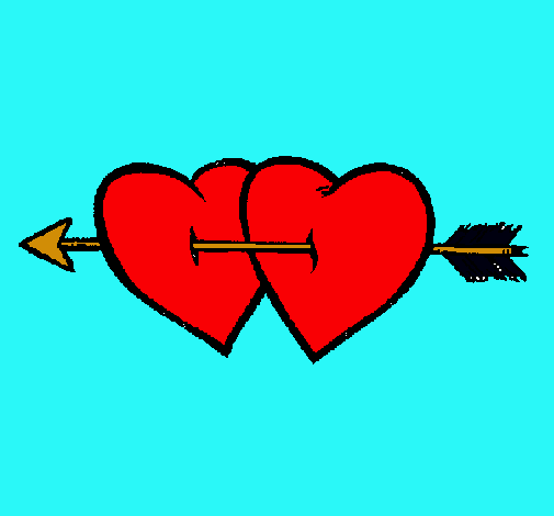 Dos cors amb una fletxa