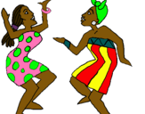 Dibuix Dones ballant pintat per carla