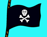 Dibuix Bandera pirata pintat per maria